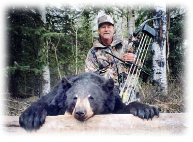 Experienced Archer with Black Bear