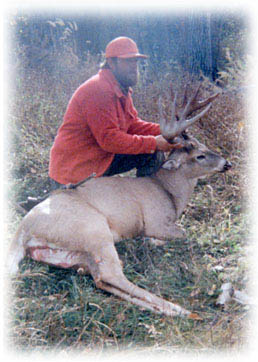 Hunter with large deer